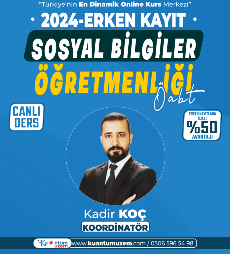 2024 Sosyal Bilgiler Öğretmenliği - Kuantum Uzem